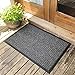 LXFA Wycieraczka na zewnątrz, mata zatrzymująca brud, szare dywaniki gumowe do użytku na zewnątrz, 45 cm / 60 cm / 90 cm / 120 cm szerokości, wodoszczelne dywaniki do użytku w pomieszczeniach, nadają się do prania (rozmiar: 60 x 90 cm)