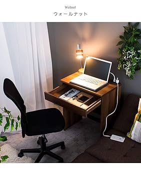 Amazon | サンゴ 机 コンパクトデスク 幅60cm 収納付き 引き出し
