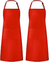 Vista 12 de Syntus Delantal ajustable con 2 bolsillos, delantales de cocina para mujeres, hombres, chef