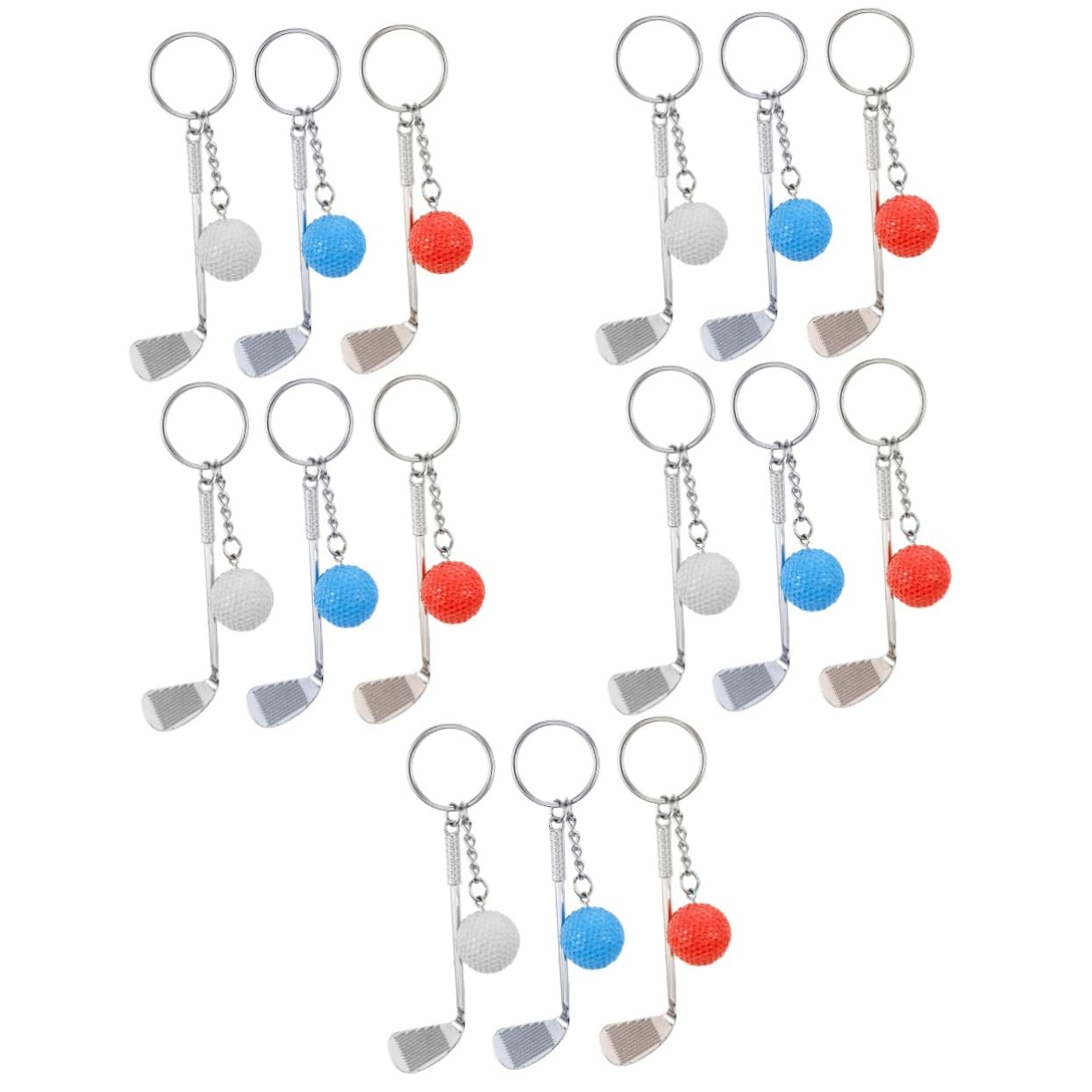 15 Piezas llavero golf para amante del golf llaveros de de de pelota de Accesorio de deportes s creativos de coche el plastico