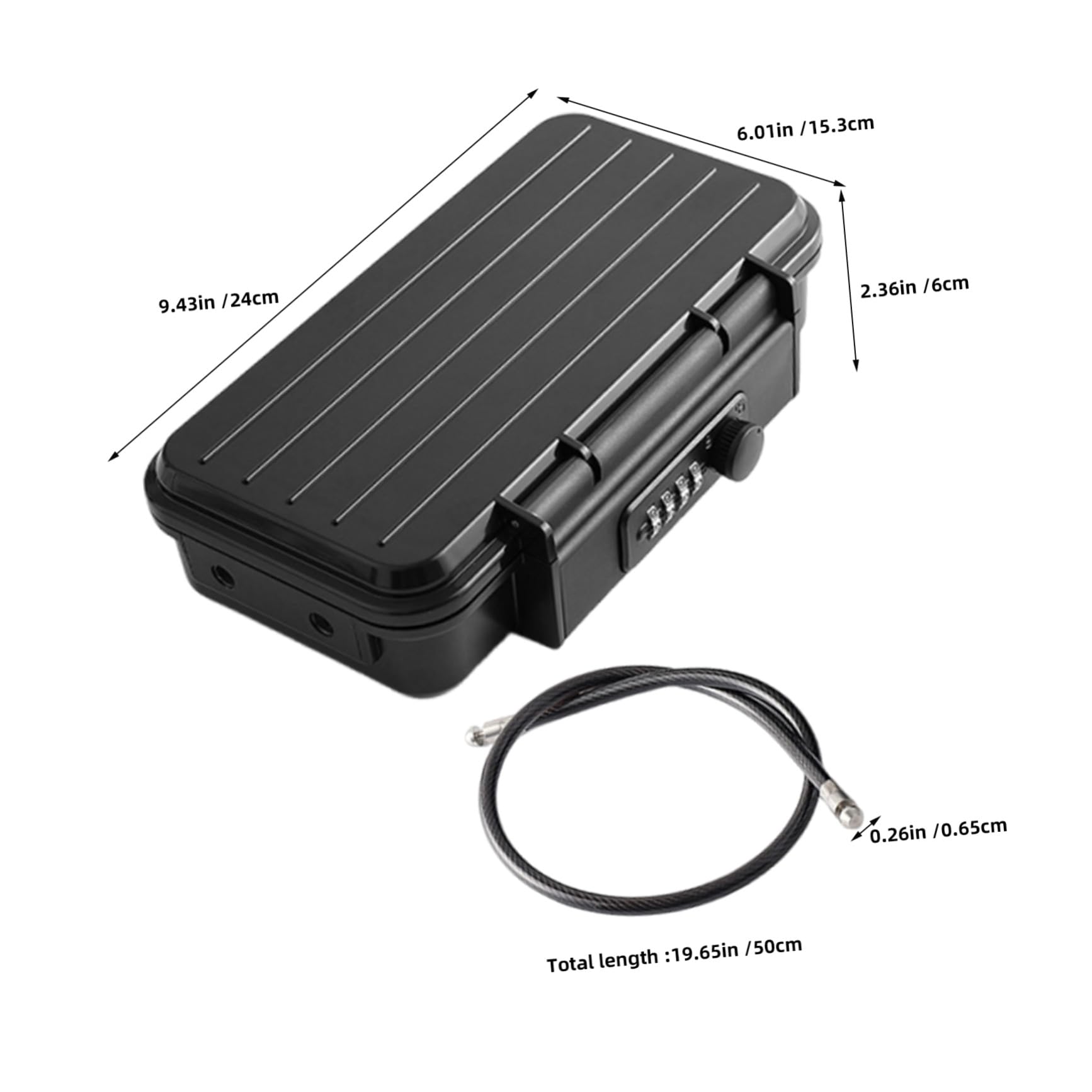 VILLCASE Cassetta Di Sicurezza Portatile Combinazione Per Viaggio Spiaggia e Casa Resistente Ai Colpi Cadute Cavo Metallico Incluso