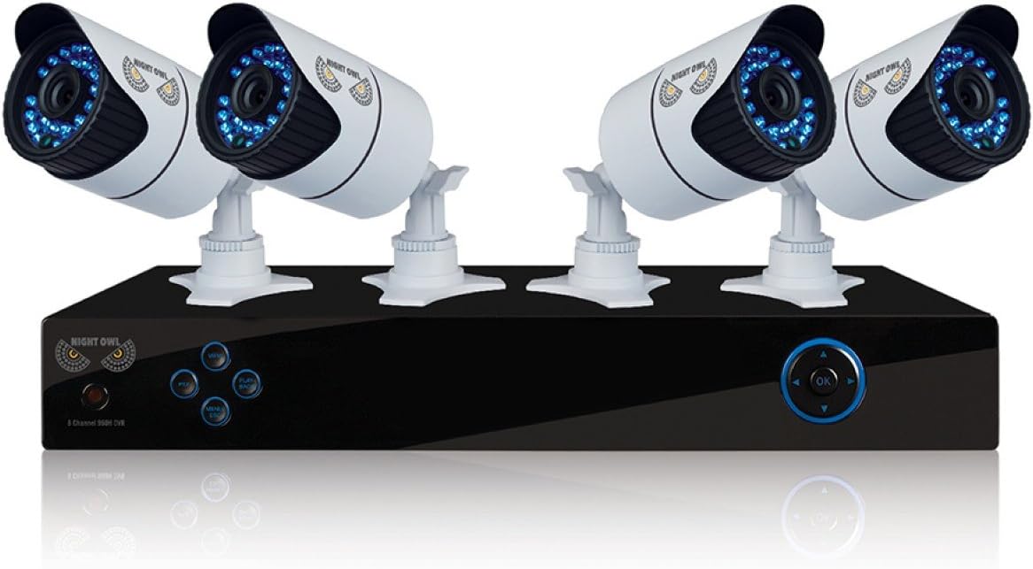Night Owl Security X9-84-1TB 8 CH Video Security System with a 1TB HDD, 4 Hi-Res 900 TVL Cameras (White)