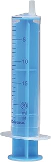Juego de jeringuillas desechables (100 unidades de 20 ml con émbolos color azul)