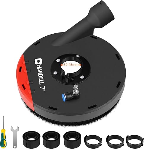 HARDELL Cubierta de polvo para amoladora angular de 7 pulgadas (cubierta frontal de la mayoría de 1.535 in-1.772 in), cubierta antipolvo para