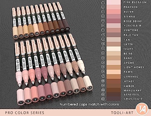 Conjunto de 22 canetas de tinta acrílica da série Pro Color de 0,7 mm, ponta extrafina para pintura