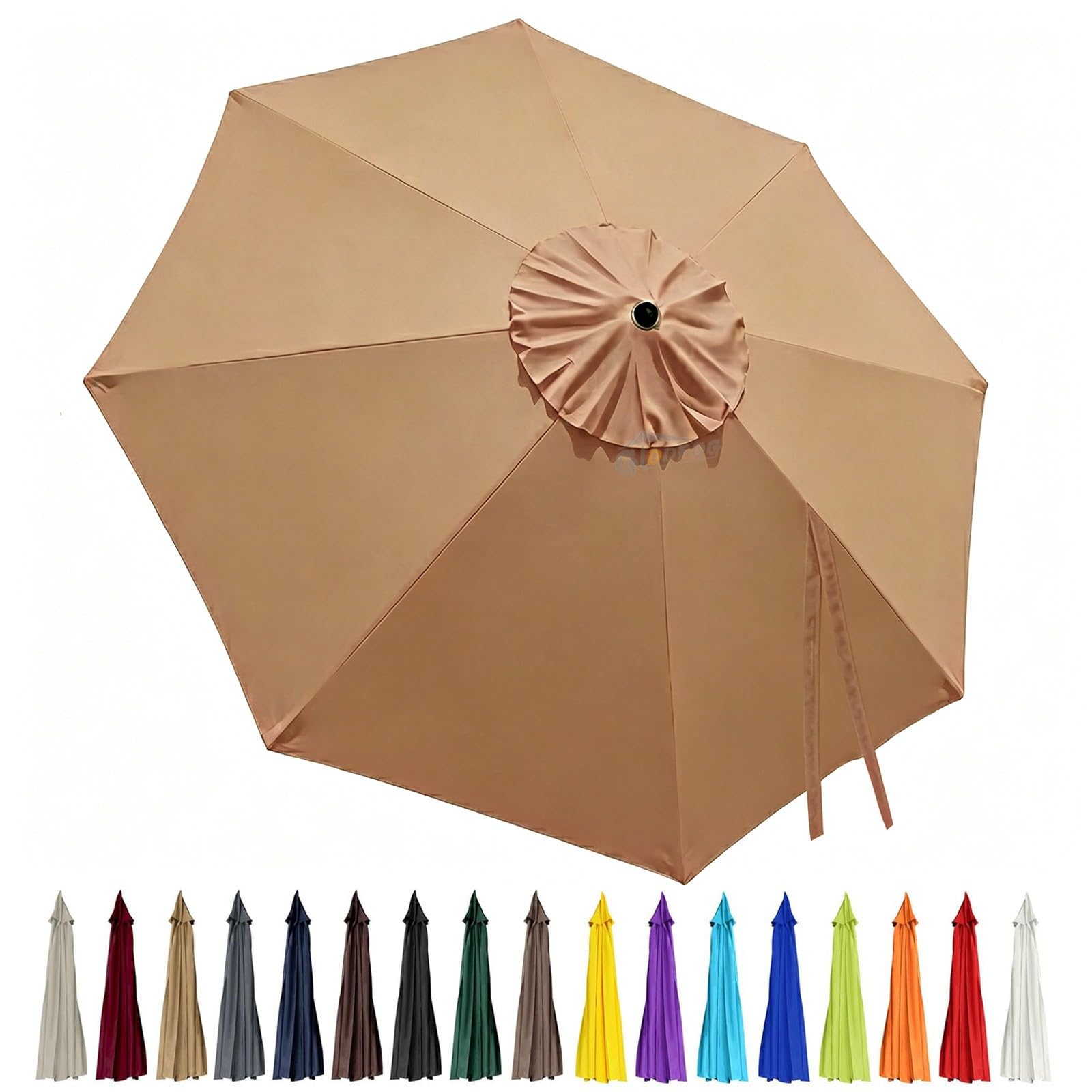 Amazon.com : GLDDFDG 10ft Patio Umbrella Replacement Canopy 8 Ribs,  Waterproof & Fade Resistant Market Umbrella Cover, Thickened Polyester  Fabric for Backyard, Garden and Pool (Canopy Only) (Khaki) : Patio, Lawn &  Garden