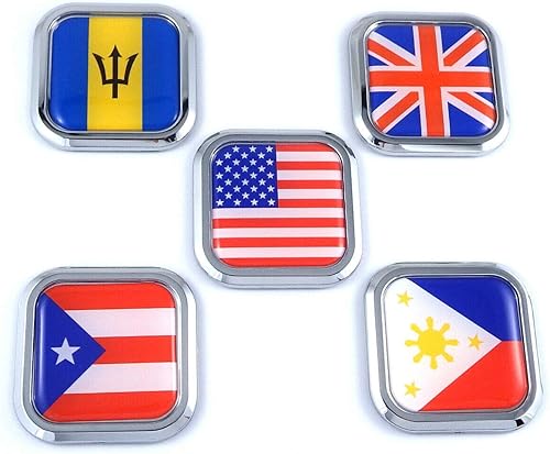 Miniatura 3 de Calcomanía 3D de la bandera de Ucrania con borde cromado cuadrado para automóvil, calcomanía para parachoques de 2 pulgadas