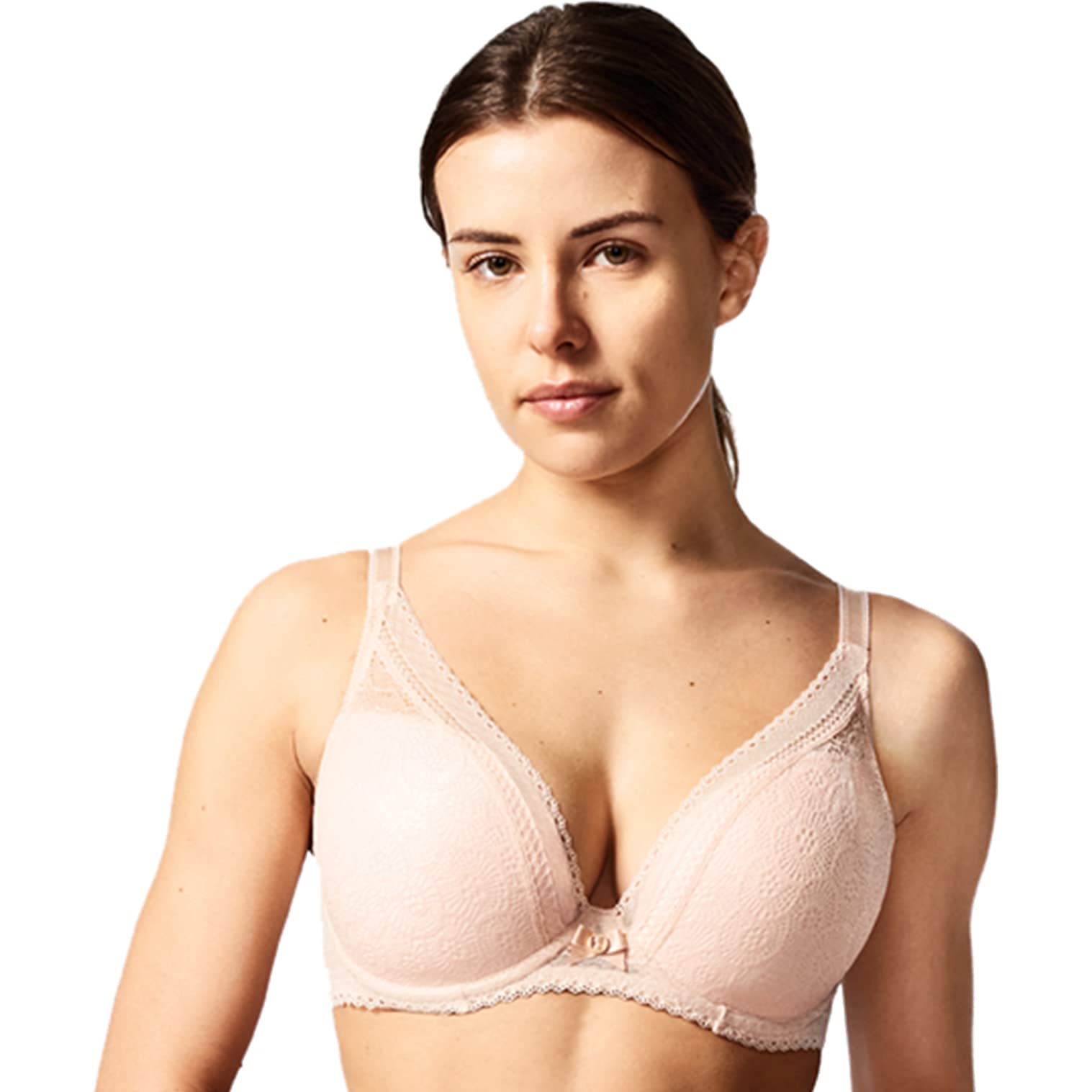 Chantelle Women's, Festivite, Plunge T-Shirt Bra, Women's Lingerie, Grey (Beige Doré 1n), 36E
