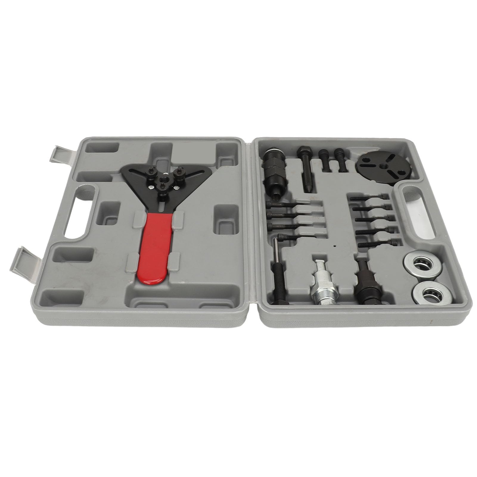 Estrattore Frizione AC per Riparazione Auto, 3 Ganasce Tavolo di Regolazione 40-80 Mm |Chiave a Due Funzioni, Acciaio Inossidabile con Rivestimento Nero, Compressore CA per Appassionati di