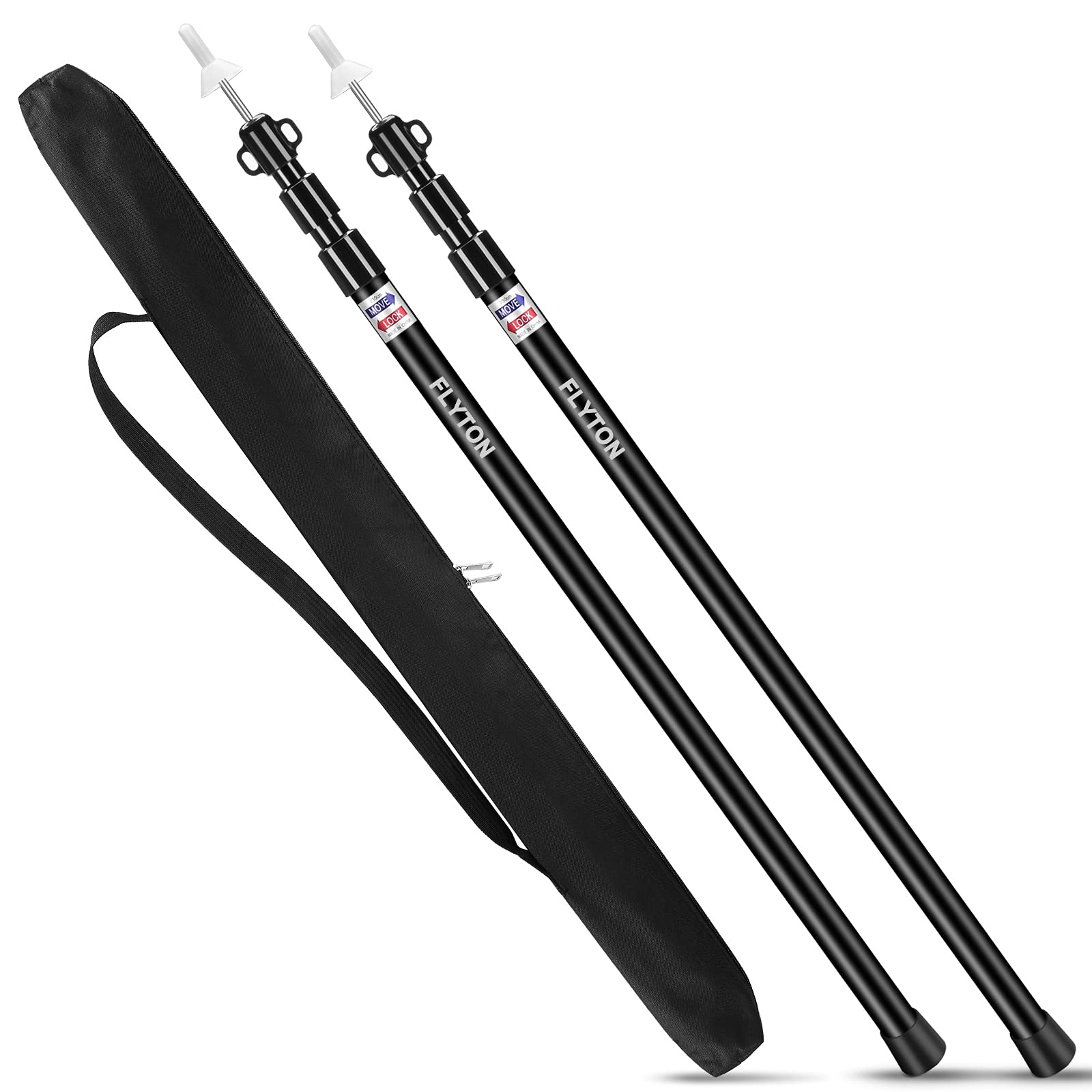 Telescoping Tarp Poles | Adjustable Tent Poles for Tarp Set of 2