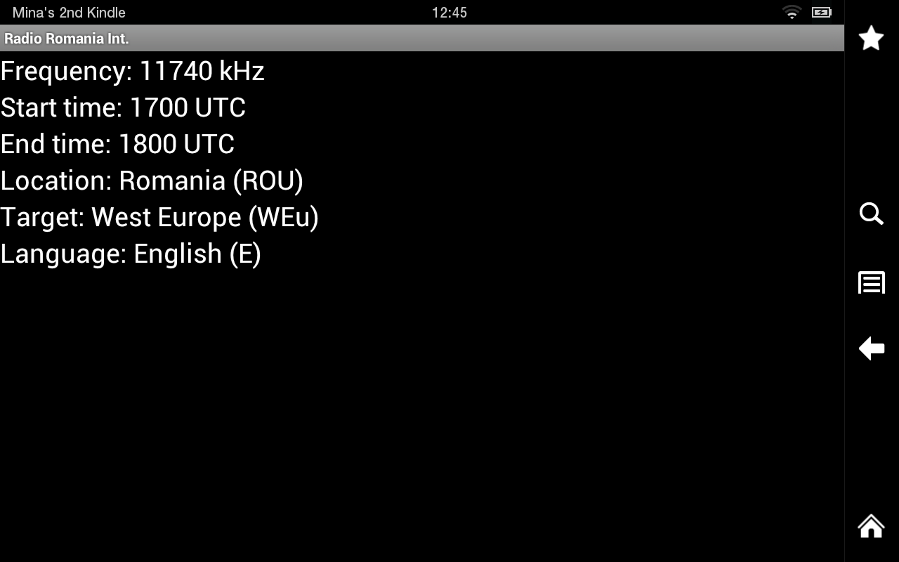 Shortwave Broadcast Schedules App on Amazon Appstore