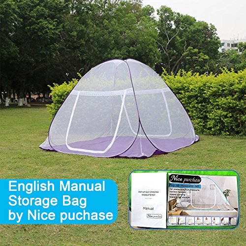 Image of NICE PURCHASE New Portable Folding Mosquito Net Tent Freestand Bed 1 or 2 Openings (1.5m)
