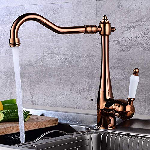 Robinet de cuisine rustique et mitigeur nostalgique orientable pour évier