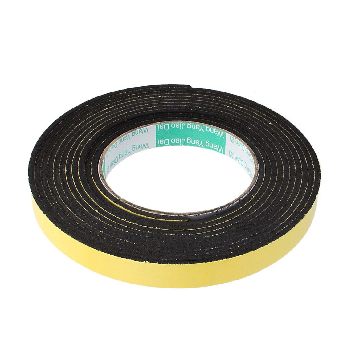 uxcell 4M 15mm x 3mm Single-Side Adhesive Sound Insulation Sponge Foam Tape Yellow