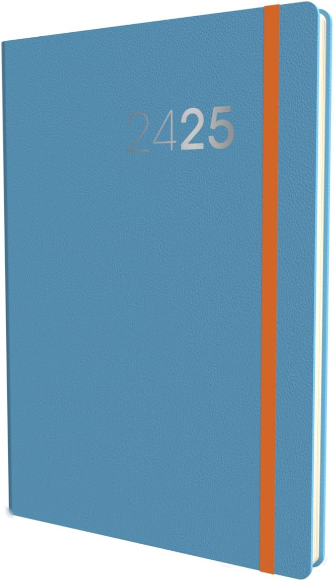 Collins Legacy Mid Year Diary Planner A5 Week To View Academic Year 2024-25 - Blue - Weekly Mid Year Journal for Students, Teachers and Academics - CL53M.60-2425 - August 2024 to August 2025