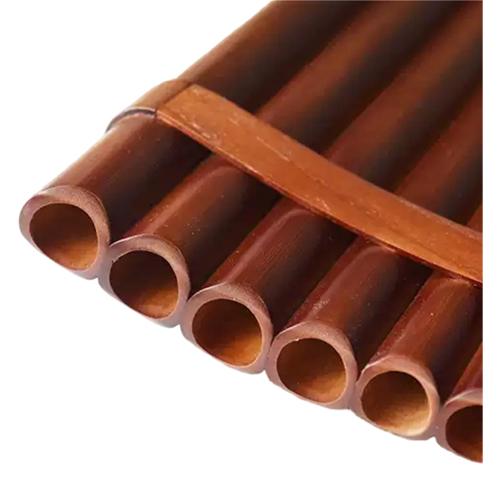 Instrument Flet Pan 22rurowa Fletnia Pana Z Drewnianymi Listwami I Obręczami W Tonacjach G C Kolorze Brązowym(22-tube C major right-hand bass)
