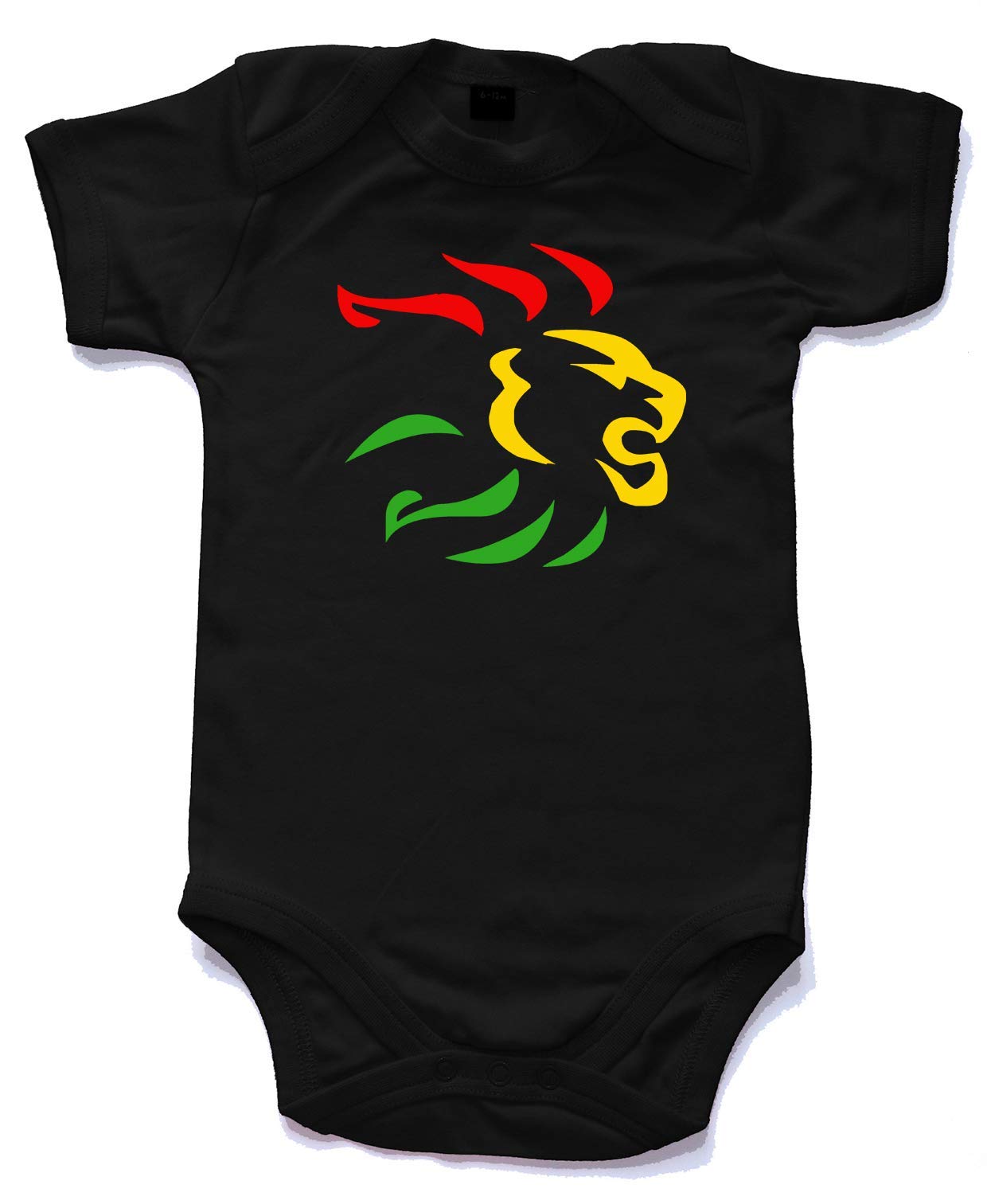 Naughtees Rasta Lion Babygrow Onesie Black 6-12 Months