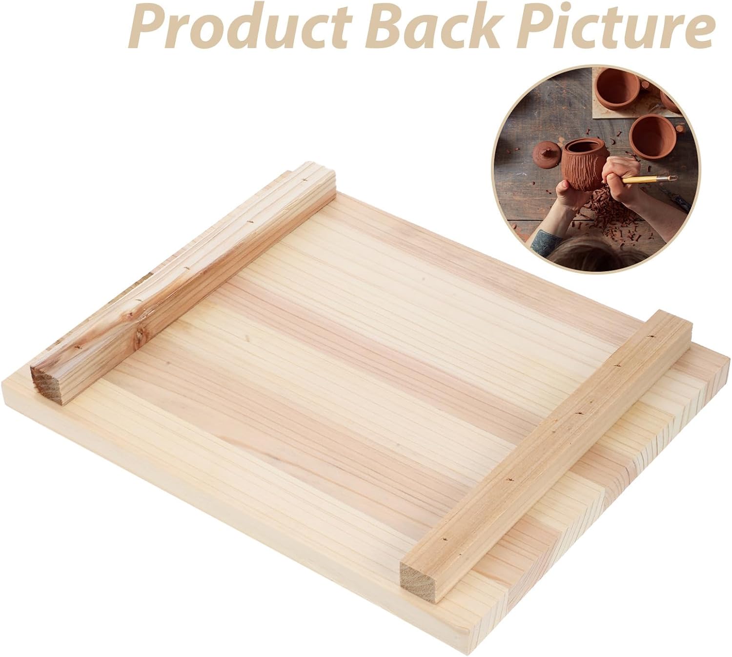 2pcs Wooden Clay Drying Boards for Pottery and Sculpting
