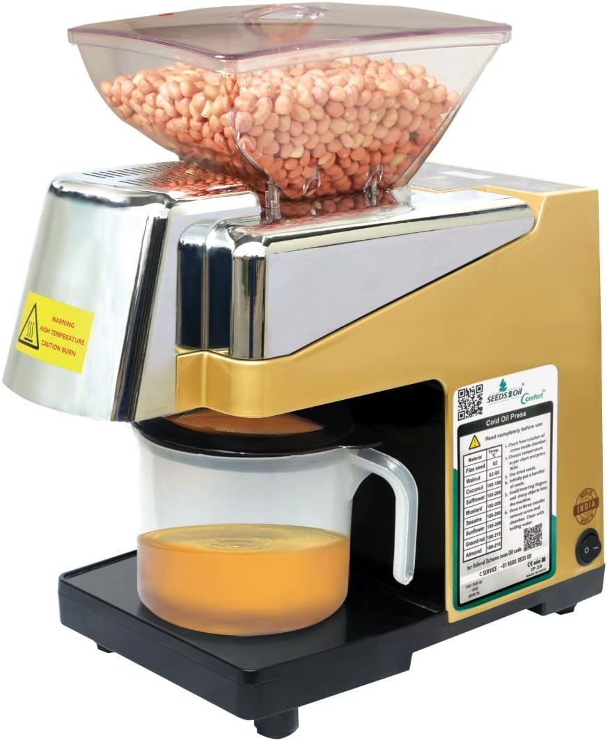 Seeds2Oil Oil Machine – Cold Oil Press Machine – Oil Extractor Machine for Mustard, Coconut