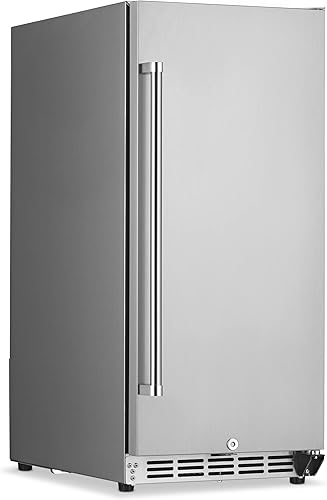 NewAir Refrigerador comercial de bebidas de 15 pulgadas Refrigerador de acero inoxidable resistente a la intemperie Refrigerador de patio al aire