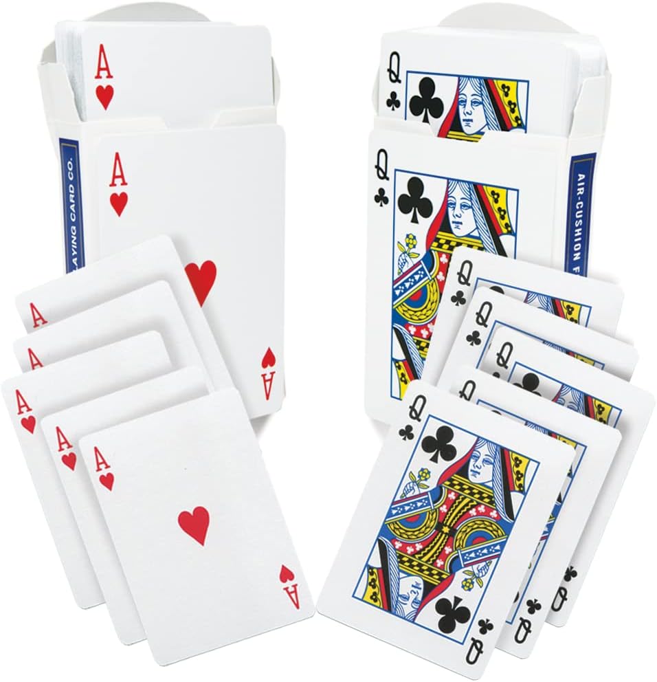 Magic Makers One Way Forcing Blue Bicycle Back Decks Combo Queen of Clubs and Ace of Hearts - 2 Decks Included