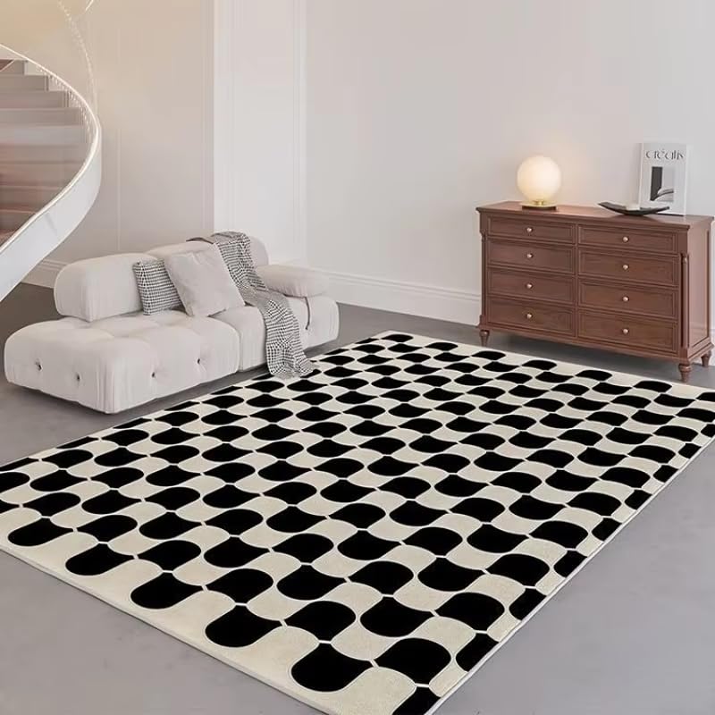 Tapis de salon rétro français doux lavable 180x250 cm