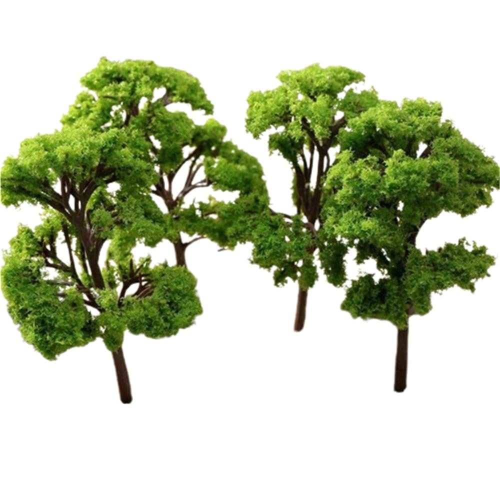 Miniature Scenery Decor 10pcs Mini Scenery Model Trees, Architectural Sand Table Plastic Tree 4cm, Scene Miniature Decoration