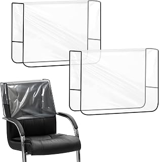 Salon Chair Cover, 2 Pcs Black Edge Clear Shampoo Chair Protectors Reusable Plastic Chairs Covers for Fits Most Standard to Avert Harm Spa Salon Chairs