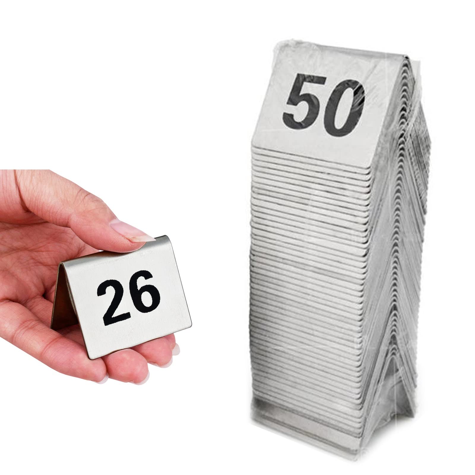 Tischnummern 1 Bis 50/100, Tischschilder, Stapelbare Tischnummern, Vielseitig Einsetzbar In Restaurants, Bars, Auf Partys Und Hochzeiten,1 to 50-L:40xW:50mm