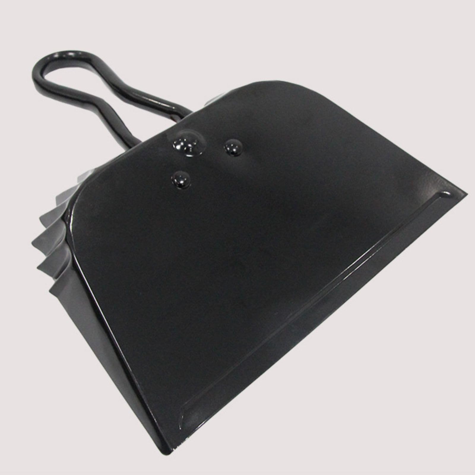 Juego de 2 recogedores y cepillos de metal, recogedor de polvo de acero resistente de 12 pulgadas con asa, pala ancha para interiores, exteriores, chimenea