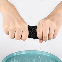 Vista 6 de Etercycle 3 piezas de malla de ganchillo para mujer, malla de ganchillo de punto de rayón suave, accesorio para dormir (negro)