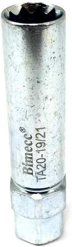 BIMECCTA20-19/21 10-Spline Lug Nut Tool Key, Passenger w/ 3/4 & 13/16 Hex Drive