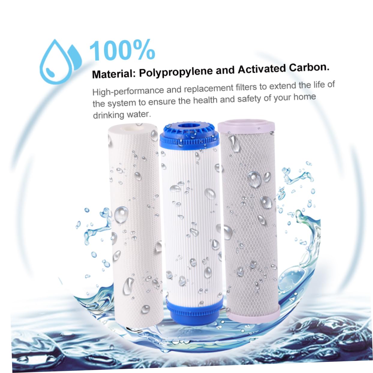 Hemobllo Purificador De Agua De Filtro De Pp y Comprimido Compatible Sistemas De Inversa y Otros Purificadores Filtración Eficaz Para Agua Limpia y Sabrosa