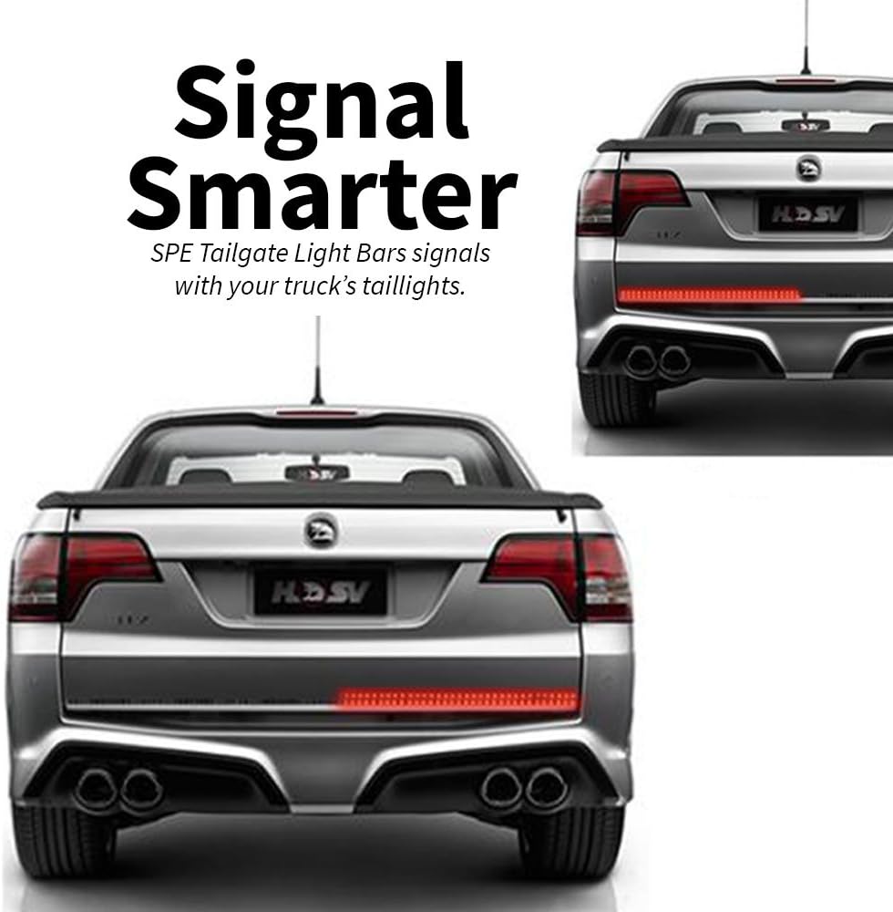 60-Inch 2-Row LED Truck Tailgate Light Bar Strip Red/White Reverse Brake Stop Turn Signal Parking Running Driving DRL Light for SUV RV Trailer Work Pickup