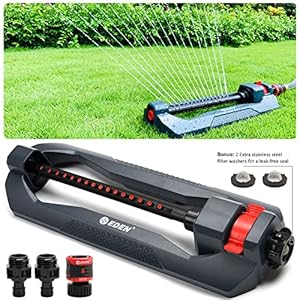 Eden96213lawngardenessentialoscillatingsprinklerwatersprinklerforyardcoversupto3600sqftheavyweightbase Urban Country Home Decor Eden 96213 lawn garden essential oscillating sprinkler water sprinkler for yardcovers up to 3600 sq ft heavy weight base urban country home decor