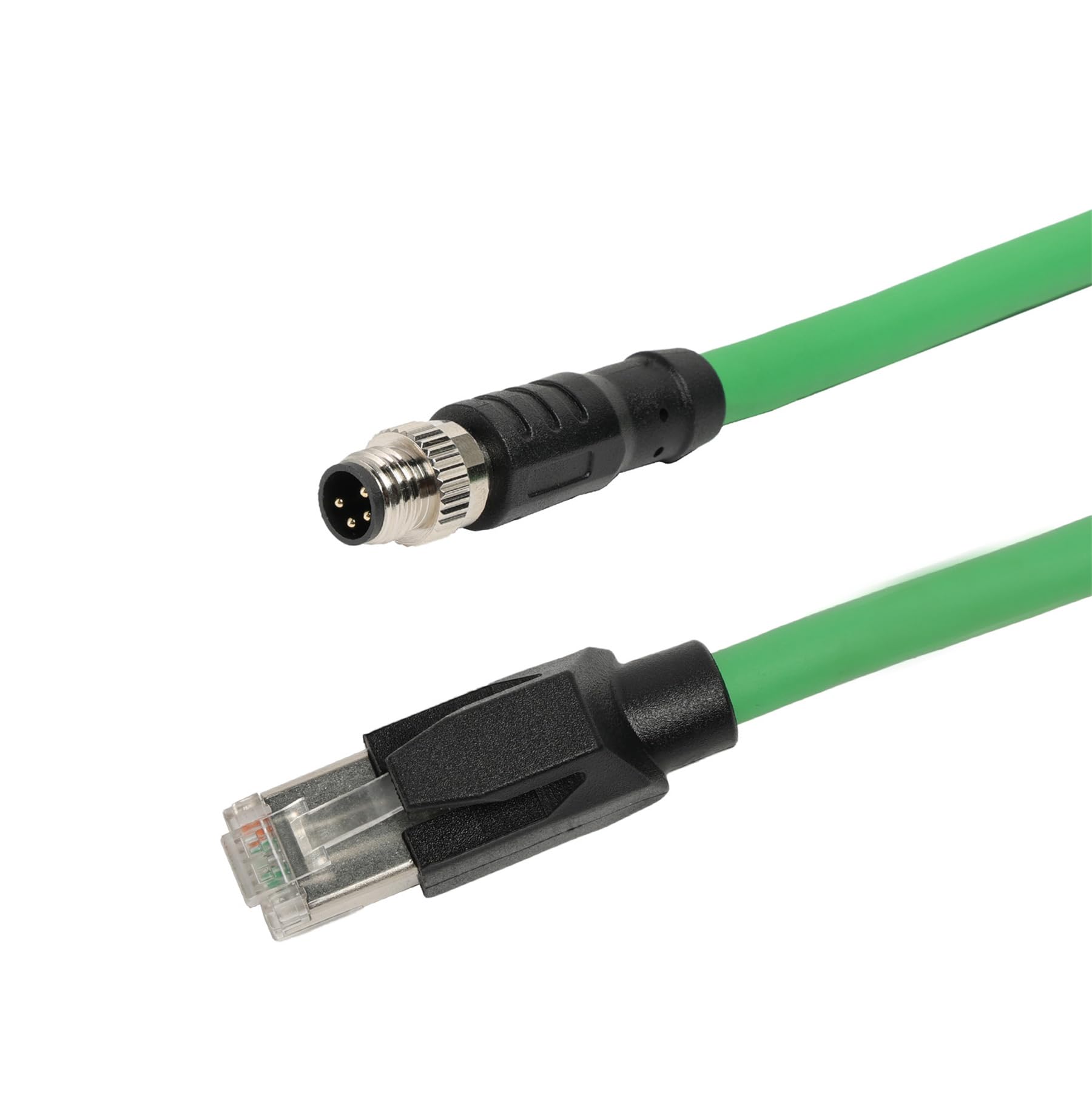 HangTon Cavo di rete M8 a 4 pin, codificato da A a RJ45, per sensore attuatore Beckhoff, EtherCAT EtherNet Profinet, controllo automazione industriale, Cat5e PUR schermato, 2 m