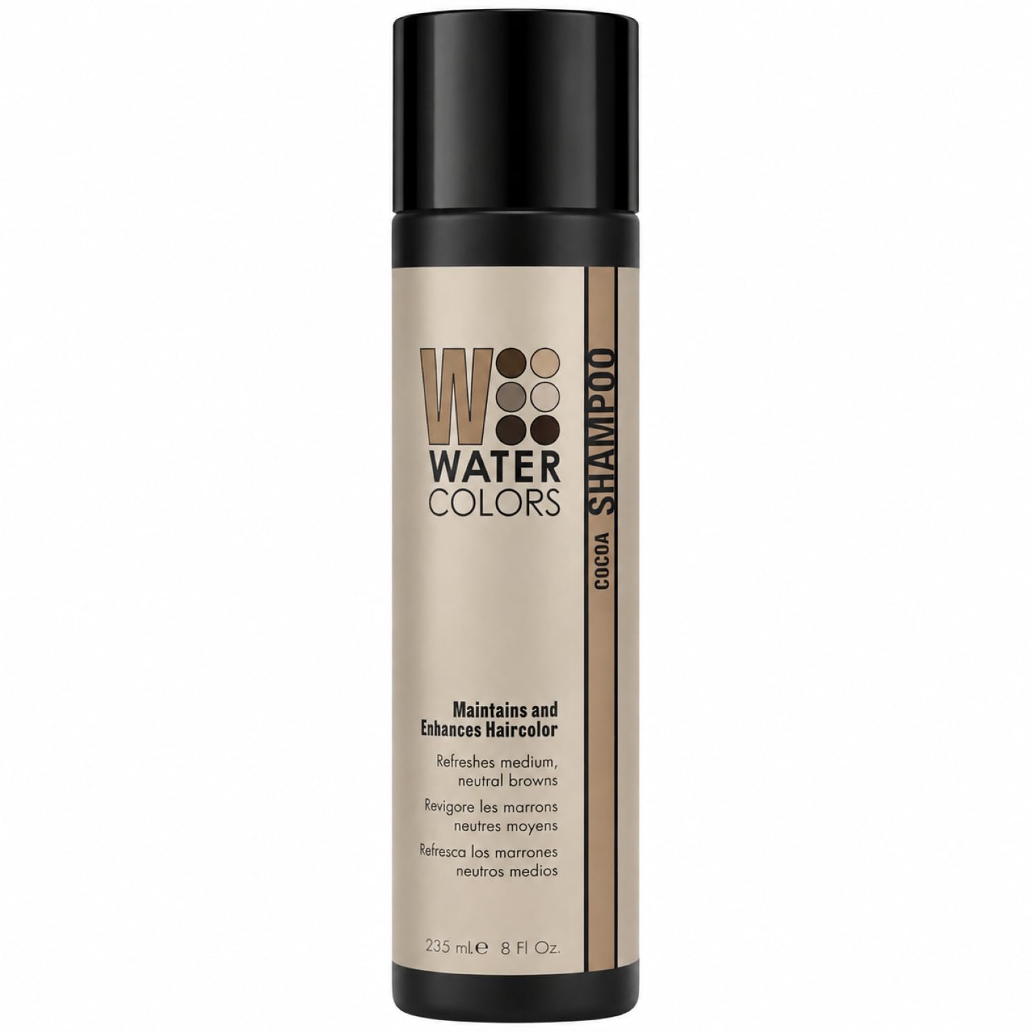 Watercolors Color Depositing Hair Dye Shampoo, Cocoa, 8 Fl Oz
