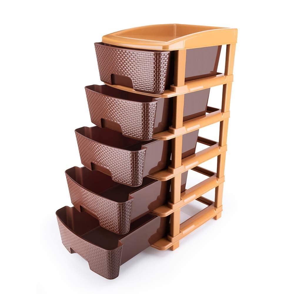 HOLOFOUND 5-Tier Plastic Modular Drawer System – Versatile Storage Solution with Stackable Design-image-31