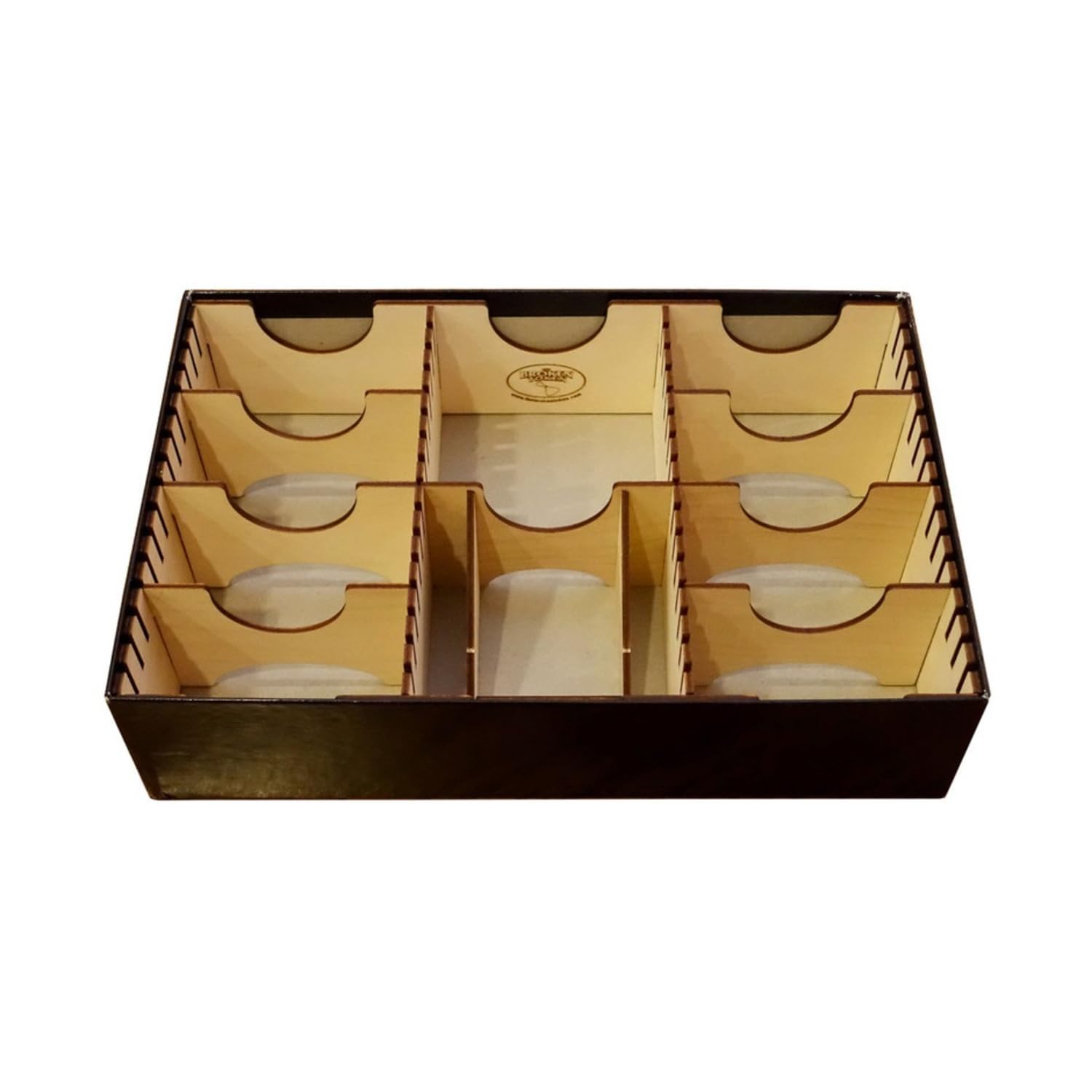 The Broken Token Board Game Organizer - Cryptozoic Deck-Building Games Compatible Wood Storage Box with Multiple Dividers