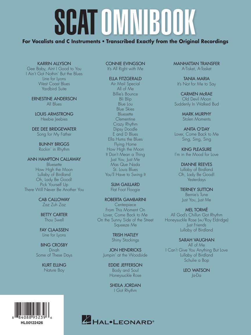 Scat Omnibook: Vocalists & C Instruments Transcriptions