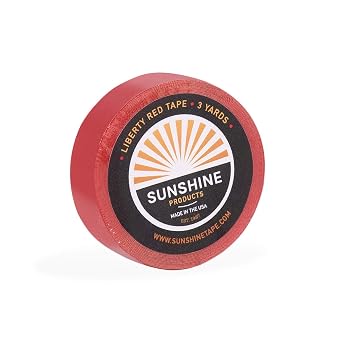 Daily Wear Hair System Tape Roll - Liberty Red Liner Wig Tape - Doublesided Ultra Hold Hair Tape for Wigs, Toupee, Hair Systems - 1-14 Day Hold - 1/2" x 3yds