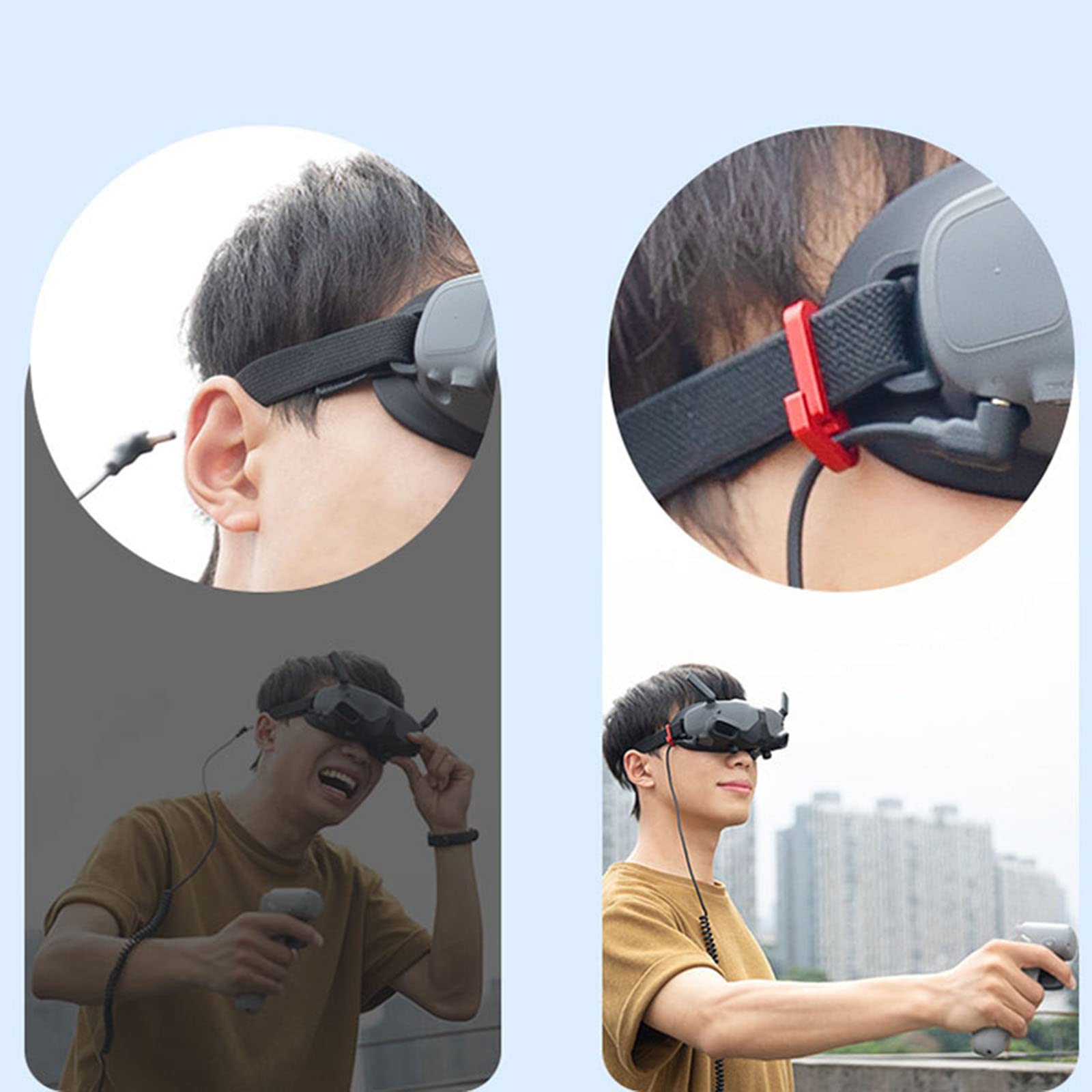 Glasses Power Cable Fixing Clip for DJI AVATA Goggles 2 Glasses Aluminum Alloy Anti-Release Fixings Double Snap Accessories