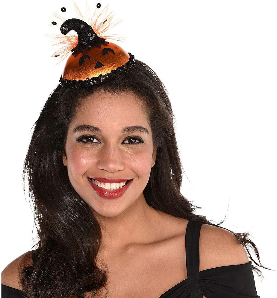 Jack-O-Lantern Couture Headband - Adult Size, Black/Orange - 1 Pc. : Clothing, Shoes & Jewelry