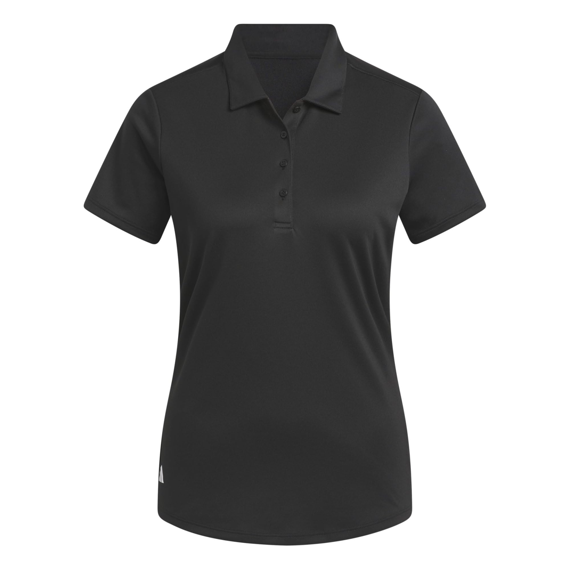 adidas Women's Women's Solid Performance Short Sleeve Polo Shirt, Black, XS
