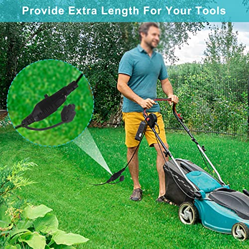 [2Pack] Black Garden Outdoor Weatherproof Power Extension Cord - 6Ft Low Profile Flat Plug 3 Prong 16 Gauge Sjtw Grounded Heavy Duty Wire, Outside Appliance Extension Lead For Indoor Outdoors Use #TOP4