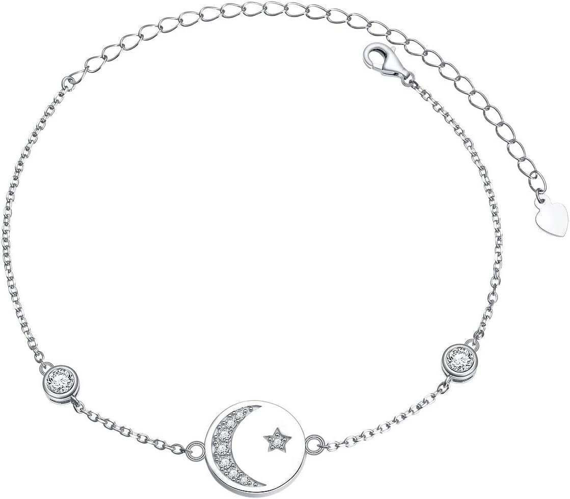 Dainty S925 Sterling Silver Jewelry Adjustable Choker Necklace Chain and Bracelet