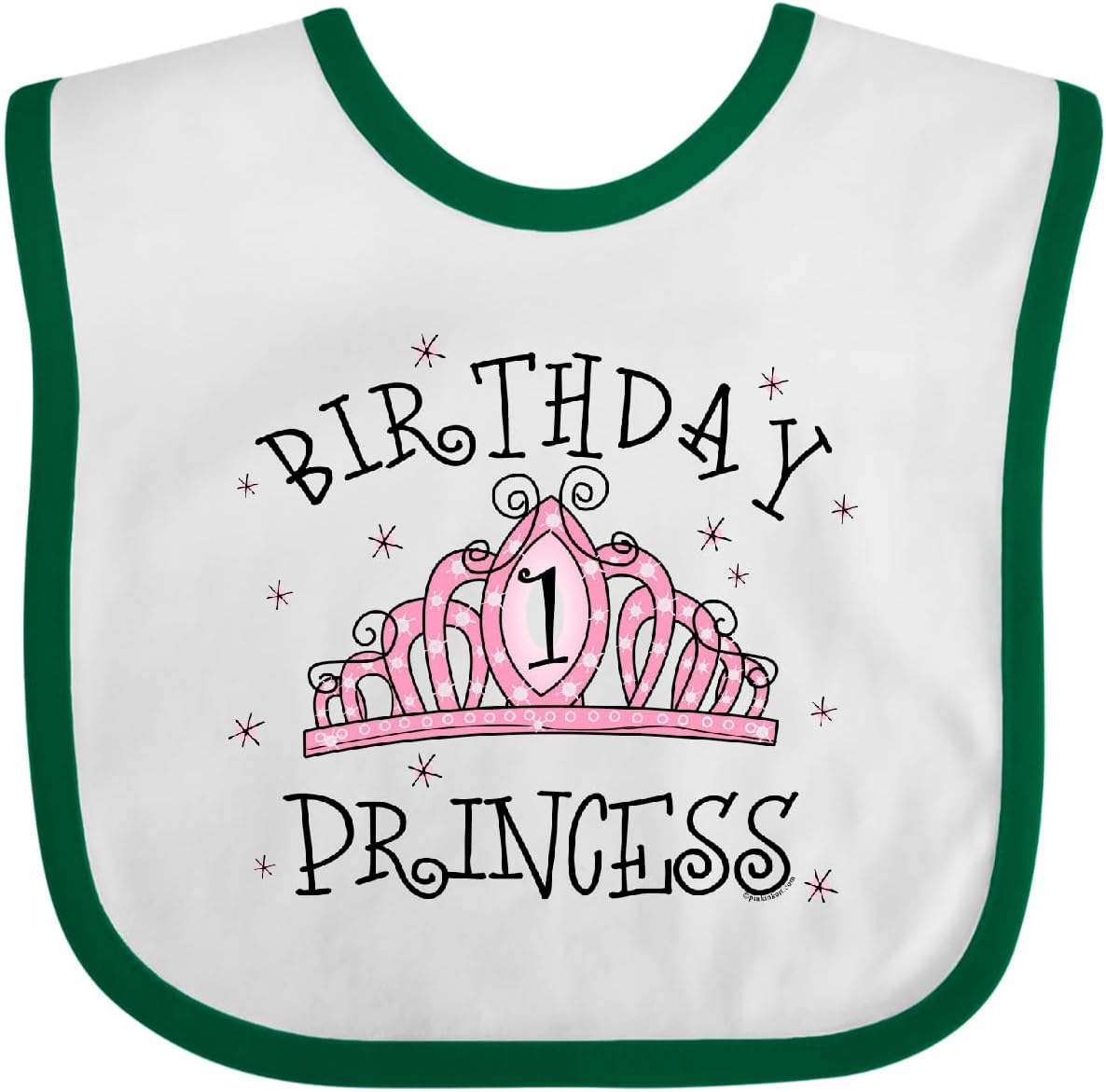inktastic Tiara 1st Birthday Princess Baby Bib