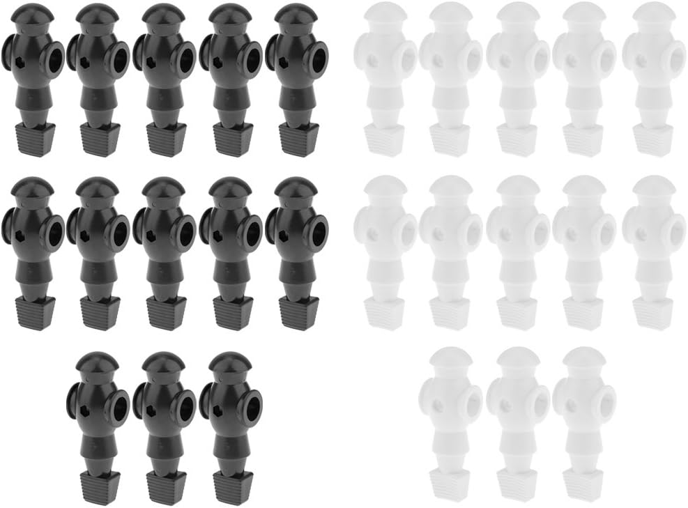 Foosball Players Replacement Set (26 Pieces) - 4.2 Inch Hard Plastic Men for Standard 5/8" Rods - Black & White