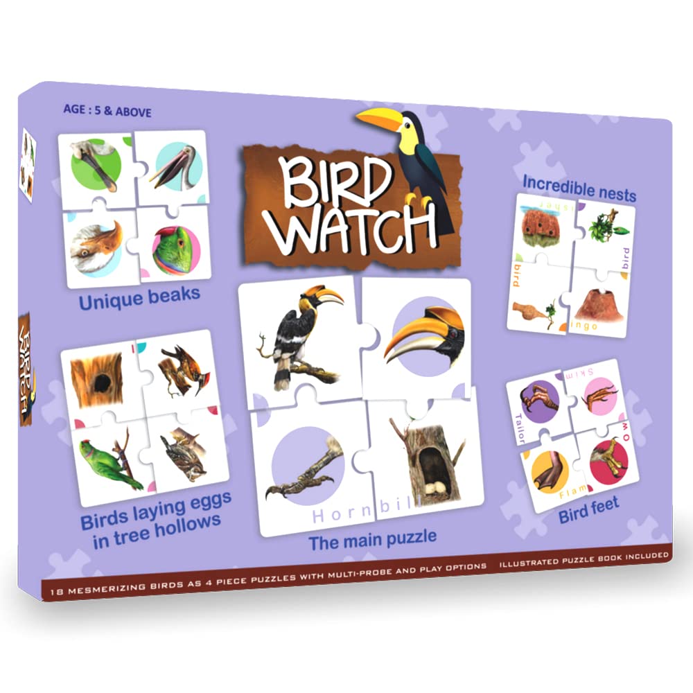 Pelikas Toyz: Learning Educational Toys for Kids 5-7 Year Olds, Kids Learning Toys, Kids Jigsaw Puzzle Games, Mind Games - Bird Watch