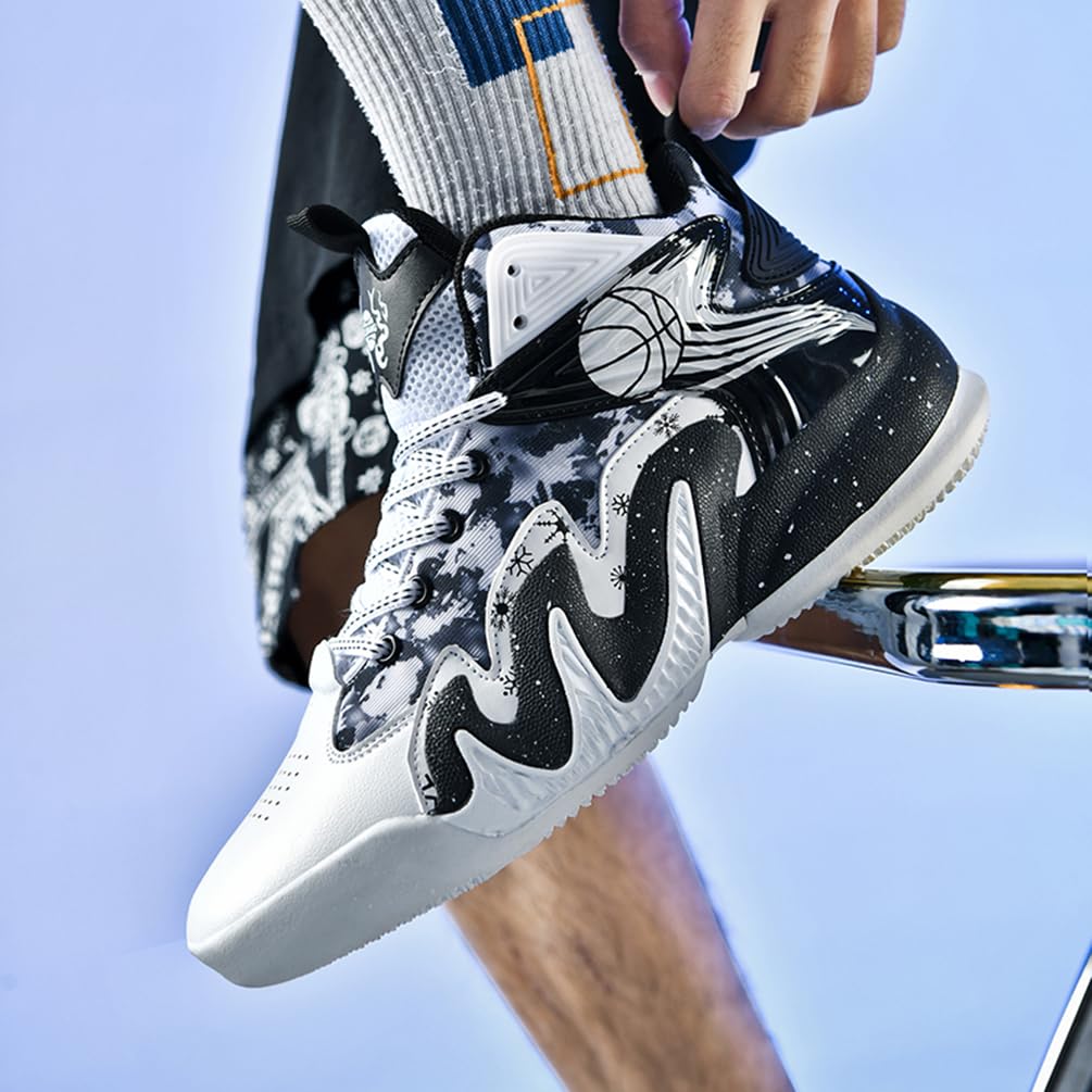 Męskie buty do koszykówki, buty sportowe, lekkie, oddychające, amortyzujące wstrząsy, męskie buty do koszykówki, do biegania, sportowe trampki, Mt D30, 44 EU